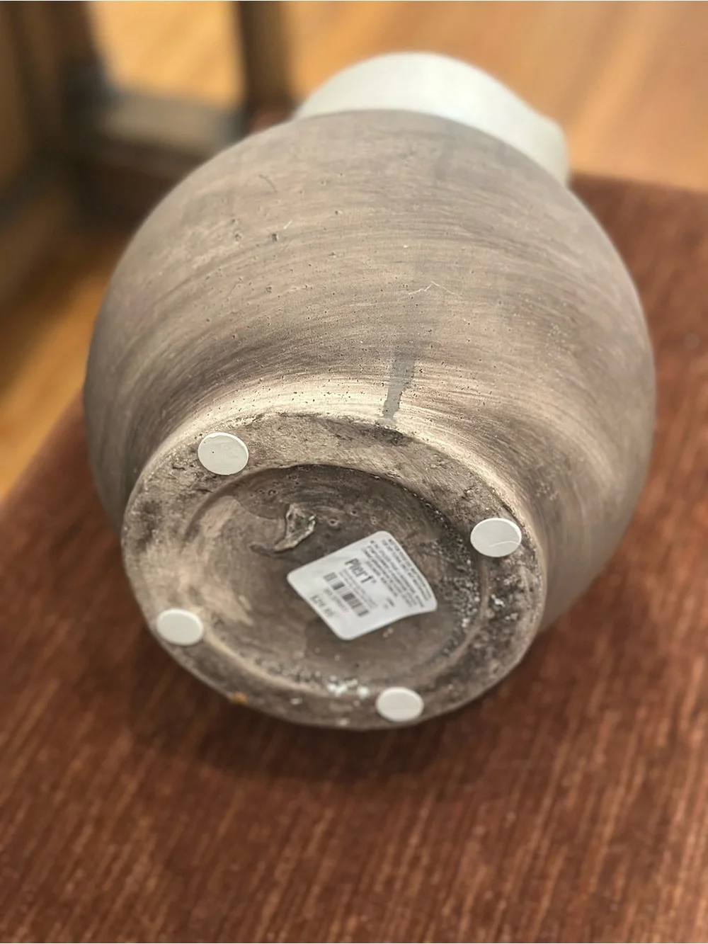 Pier 1 Owl Ceramic Vase - White and Gray